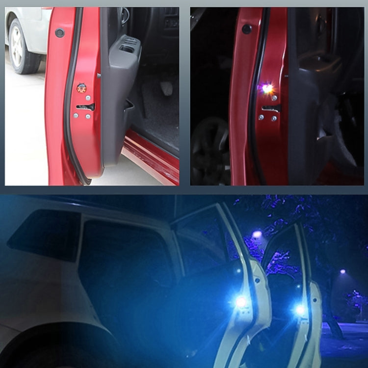 2pcs Ladybug Shape Car Door Anti-collision Warning Light