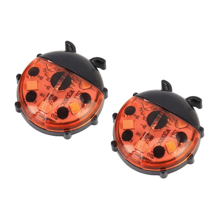 2pcs Ladybug Shape Car Door Anti-collision Warning Light