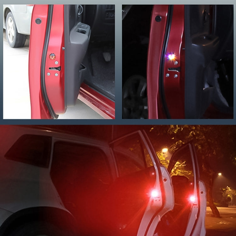 2pcs Ladybug Shape Car Door Anti-collision Warning Light