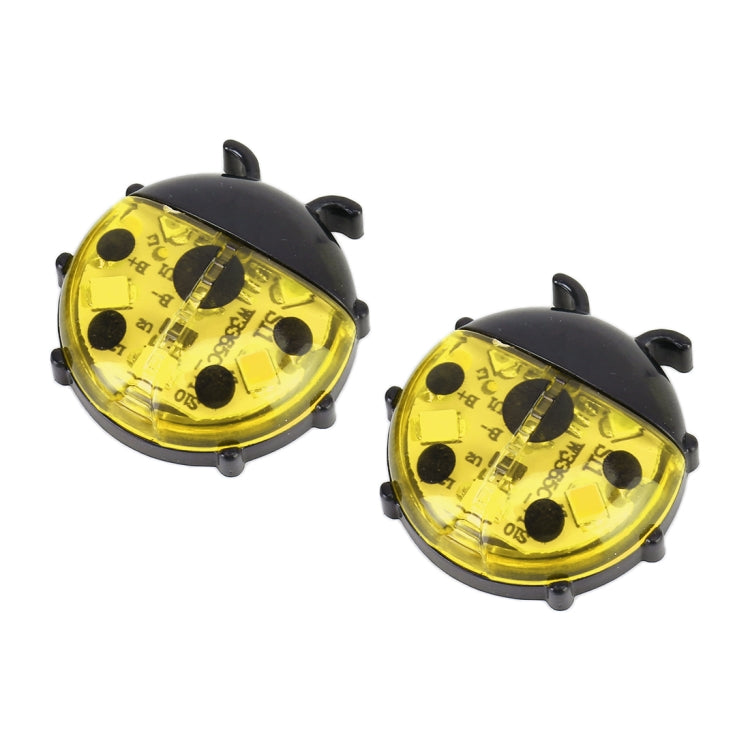 2pcs Ladybug Shape Car Door Anti-collision Warning Light