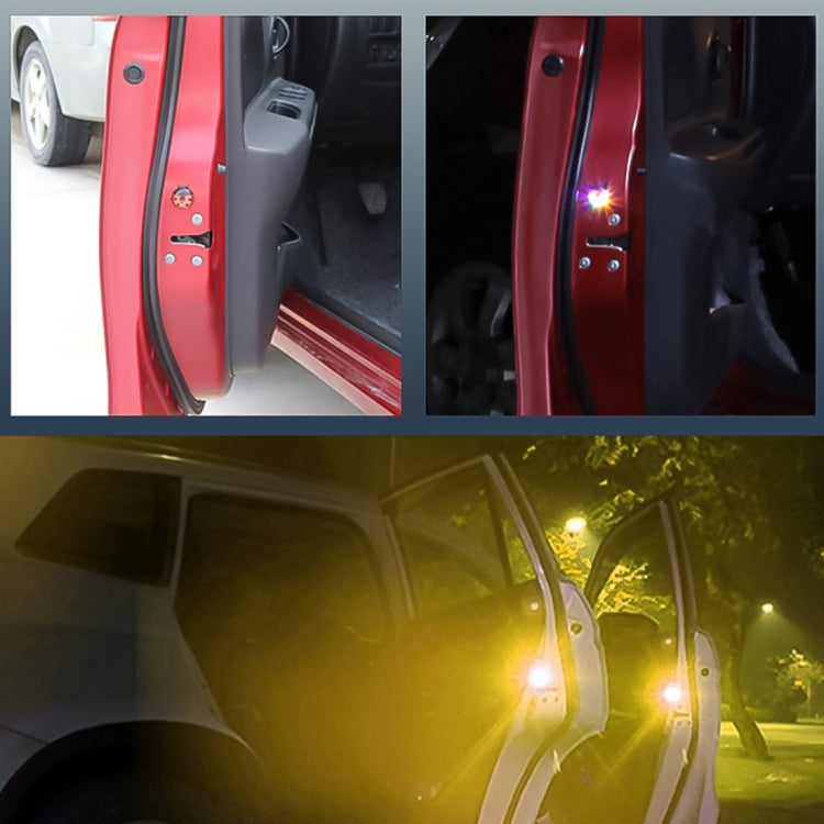 2pcs Ladybug Shape Car Door Anti-collision Warning Light