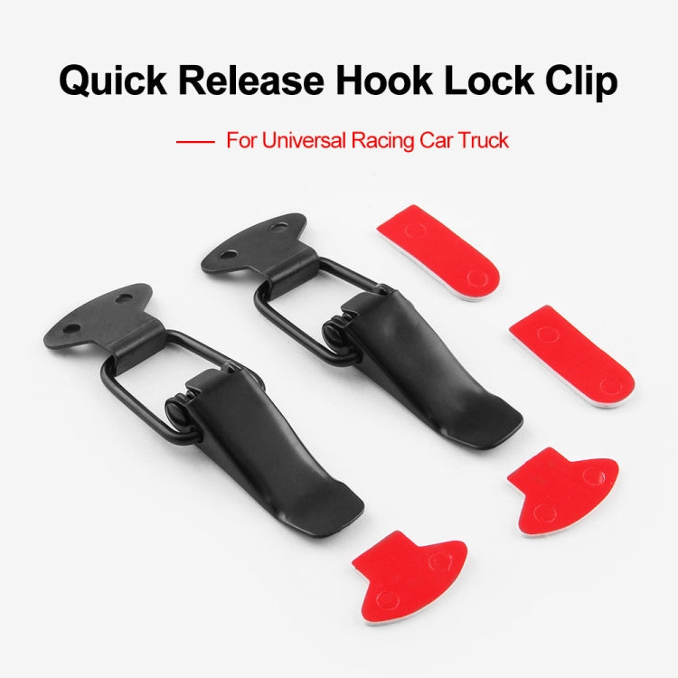 EA059 2 PCS Car Modification Accessories Universal Iron Bumper Safety Fixed Buckle, Size: 90 x 34.6mm