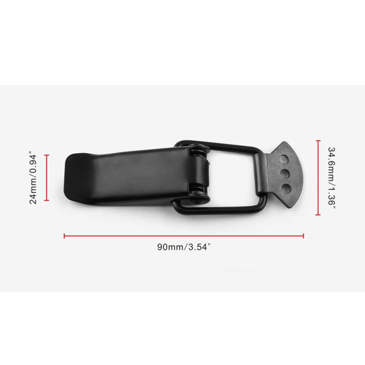 EA059 2 PCS Car Modification Accessories Universal Iron Bumper Safety Fixed Buckle, Size: 90 x 34.6mm