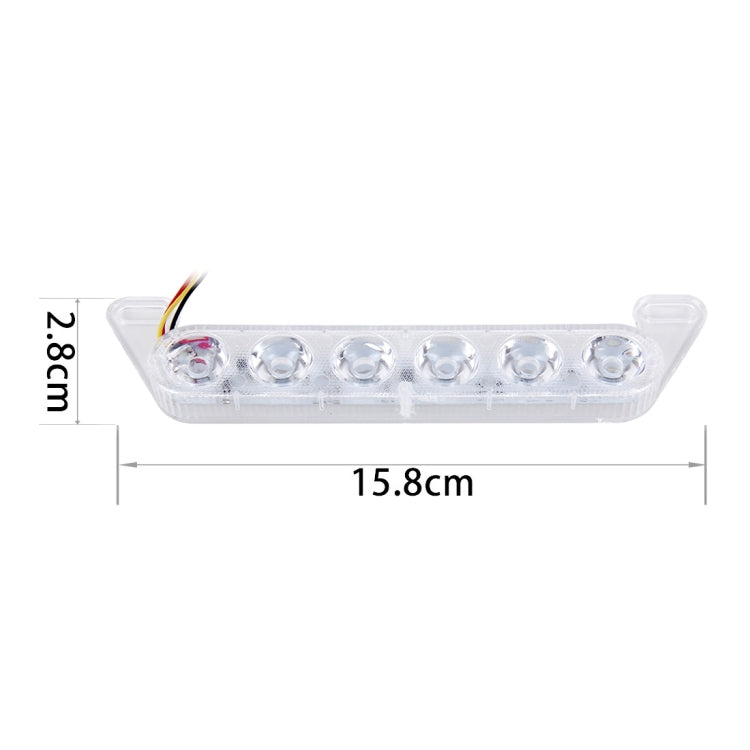 HY-1506 3W 6 SMD-5630-LEDs Red Light + Blue Light Motorcycle Flash Strobe Brake Light, DC 12V