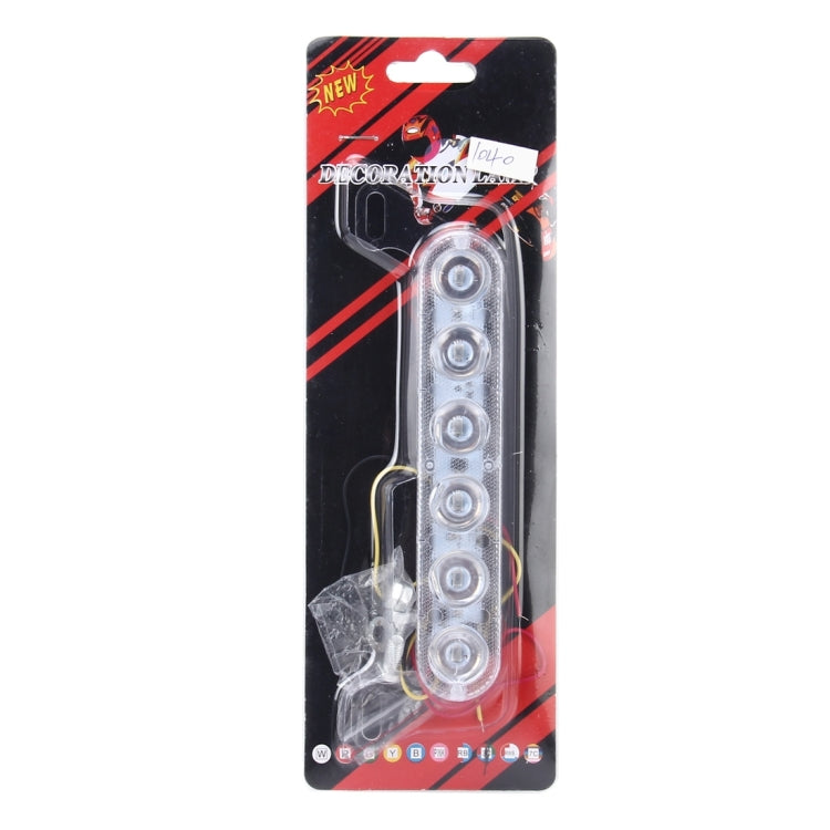 HY-1506 3W 6 SMD-5630-LEDs Red Light + Blue Light Motorcycle Flash Strobe Brake Light, DC 12V