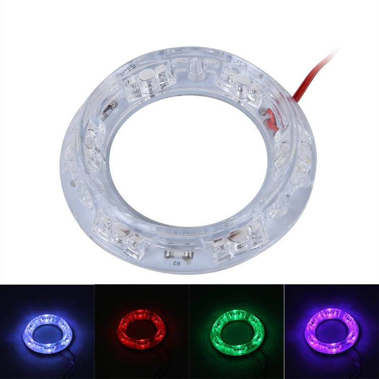 HY-1602A 3W 6 LEDs Car Angel Eyes Light, DC 12V(Colorful Light)