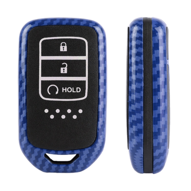 Carbon Fiber Texture Car Key Protective Cover for Honda English Return Button