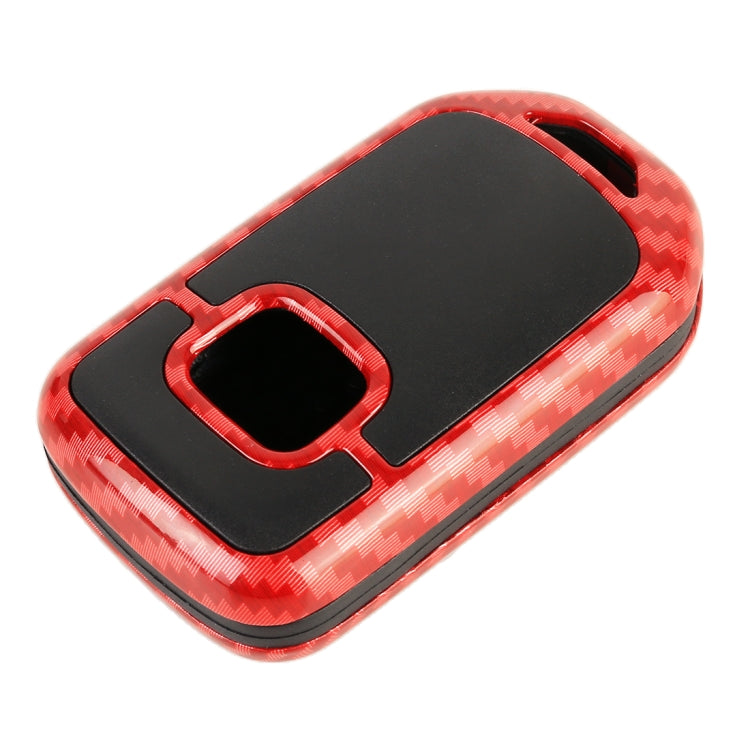 Carbon Fiber Texture Car Key Protective Cover for Honda English Return Button