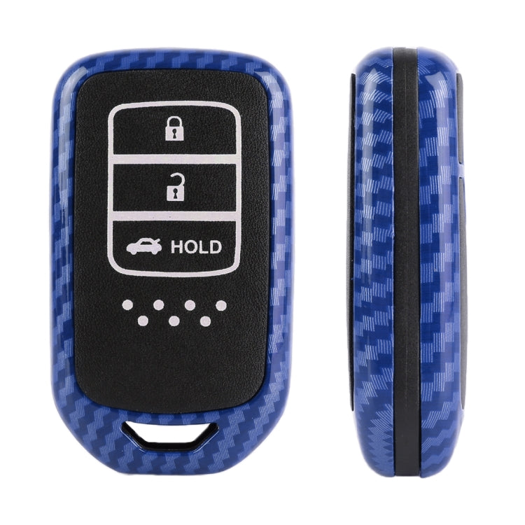 Carbon Fiber Texture Car Key Protective Cover for Honda Smart 3-button English Tailgate