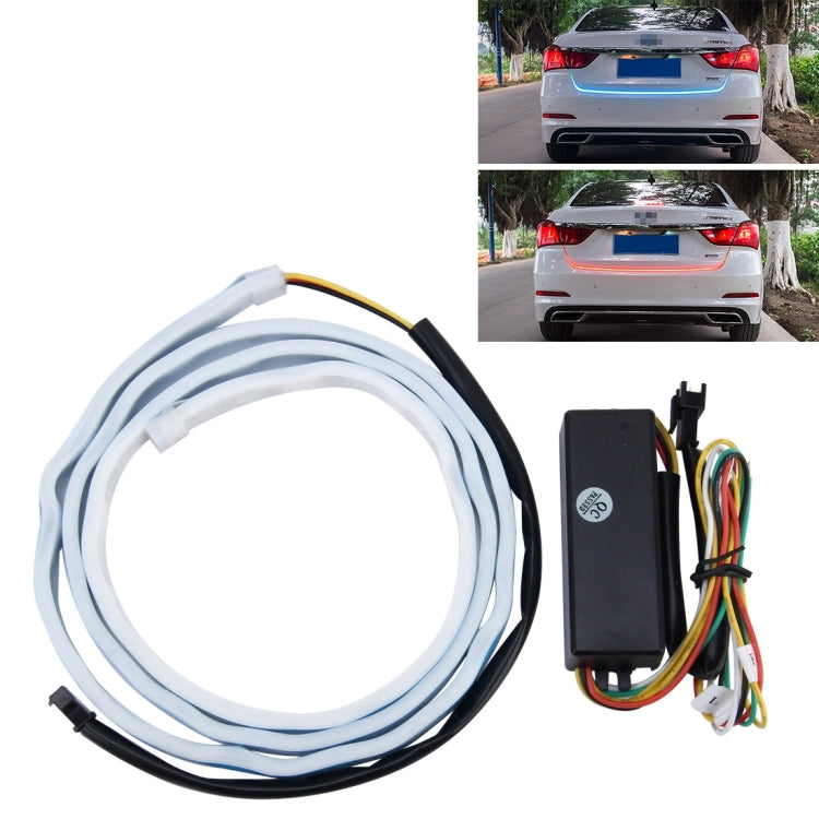 0.9m Car Auto Waterproof Universal Rear Ice Blue Tail Box Lights Brake Light Red Light Turn Signal Flowing Light LED Lamp Strip Tail Decoration
