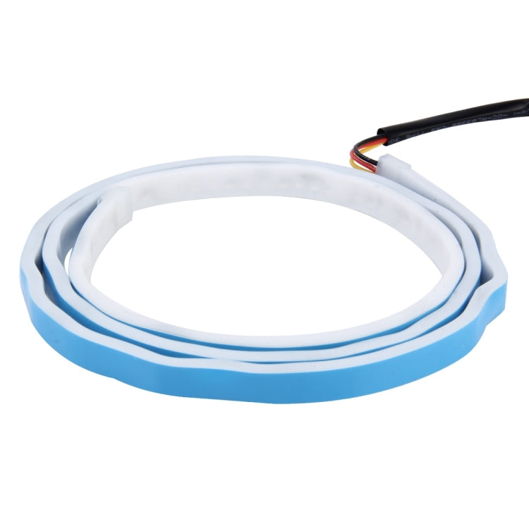 0.9m Car Auto Waterproof Universal Rear Ice Blue Tail Box Lights Brake Light Red Light Turn Signal Flowing Light LED Lamp Strip Tail Decoration