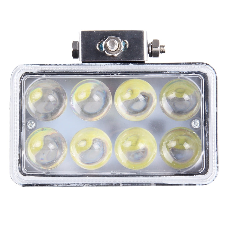 4 inch DC 9-36V 40W 3800LM 6000K IP67 Waterproof Squared Car Spotlight Fog Spot Light Foglight LED Car Bulbs with 8 LED Lights(White Light)
