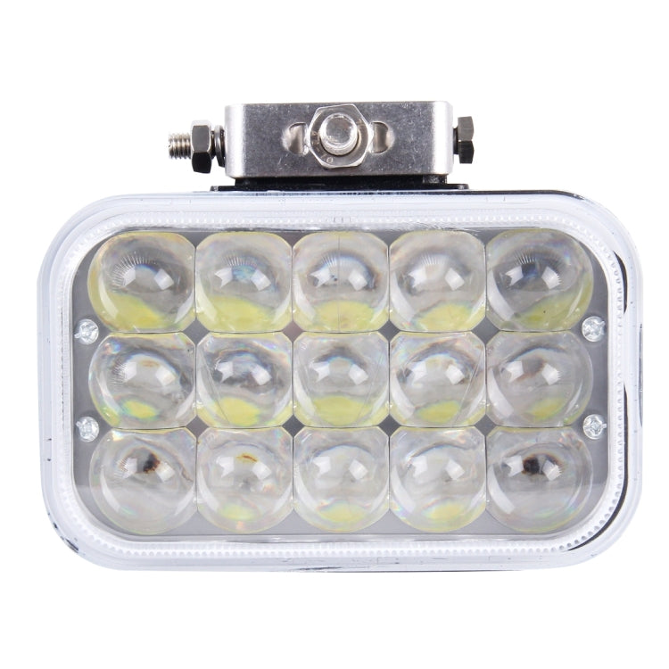 5 inch DC 12-80V 75W 3800LM 6000K IP67 Waterproof Squared Car Spotlight Fog Spot Light Foglight LED Car Bulbs with 15 LED Lights(White Light)