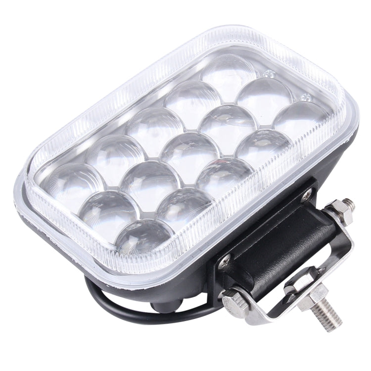 5 inch DC 12-80V 75W 3800LM 6000K IP67 Waterproof Squared Car Spotlight Fog Spot Light Foglight LED Car Bulbs with 15 LED Lights(White Light)