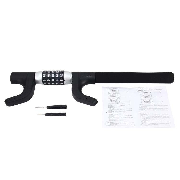 Automobile Steering Wheel Lock Anti-theft Lock Telescopic Anti-theft Cipher Lock for Car