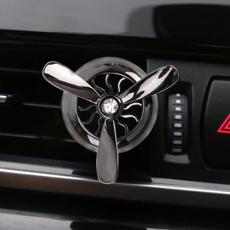 Air Force No. 3 Automobile Air Conditioning Outlet Mini Fan Aircraft Rotary Aromatherapy Perfume Clip Car Air Conditioning Outlet Perfume Folder Car Perfume Aromatherapy with Essential Oil