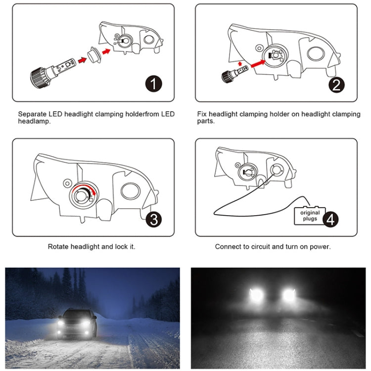 2 PCS EV16 9005 / 9006 DC8-48V / 24W / 2800LM / 6000K IP67 Car LED Headlight Lamps