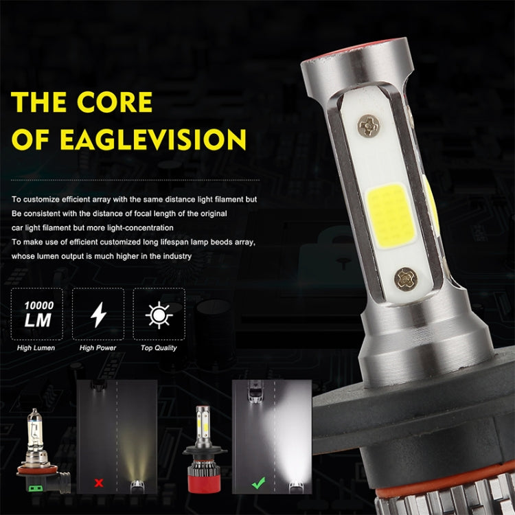 2 PCS EV16 H4 DC8-48V / 24W / 2800LM / 6000K IP67 Car LED Headlight Lamps