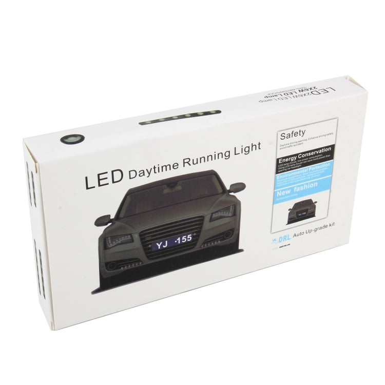 2 PCS 4W 360LM 6000K White Light 4 LED Eagle Eye Car Daytime Running Lights, DC 12V