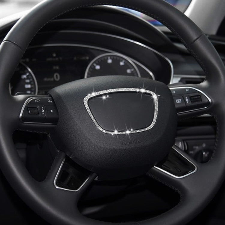 Universal Car Steering Wheel Trapezoid Diamond Decorative Stickers for Audi