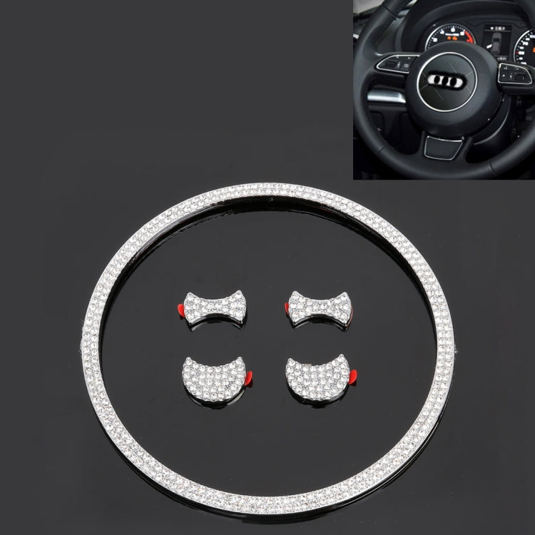 Universal Car Steering Wheel Curcle Diamond Decorative Stickers for Audi