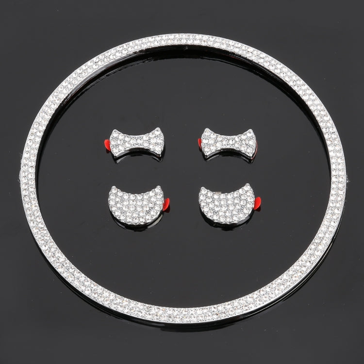 Universal Car Steering Wheel Curcle Diamond Decorative Stickers for Audi
