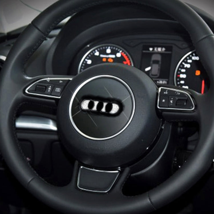 Universal Car Steering Wheel Curcle Diamond Decorative Stickers for Audi