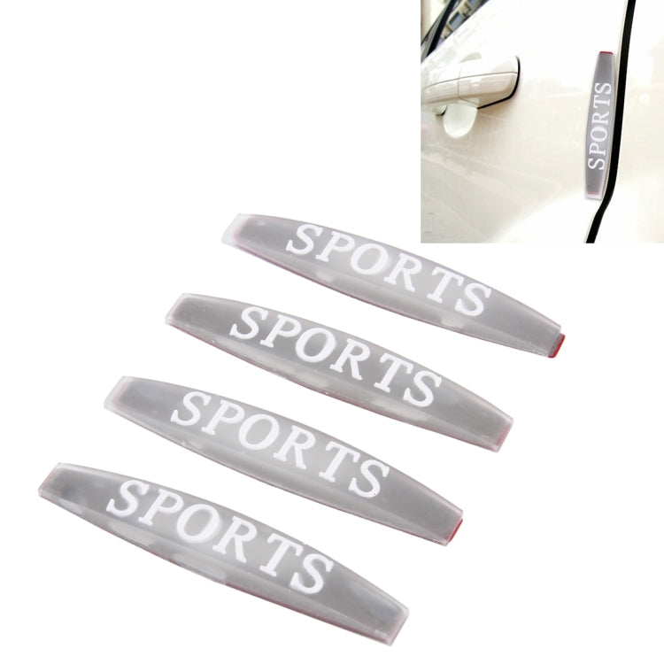 4 PCS Sports Style Rubber Car Sticker Car Crash Bar Bumper Strips