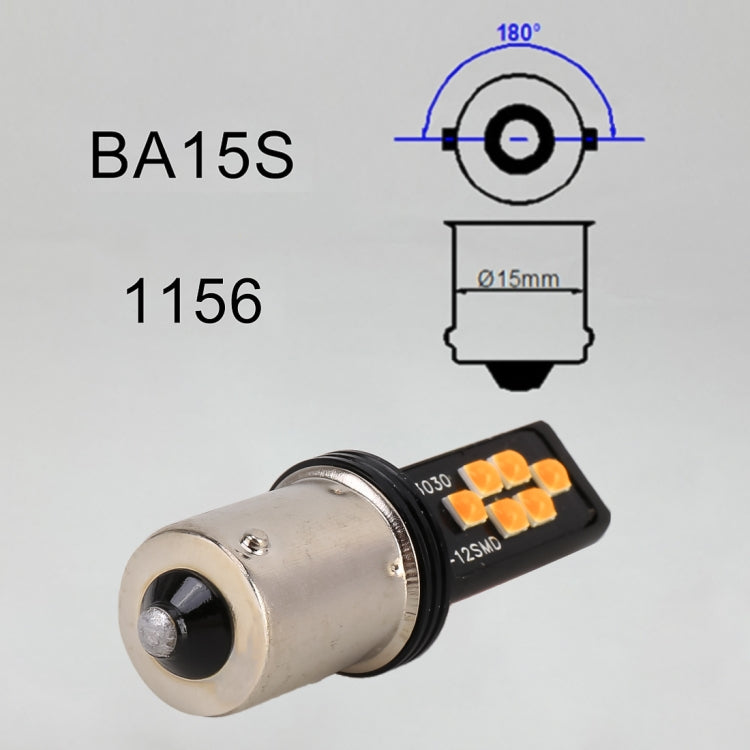2 PCS 1156 DC9-16V / 3.5W Car Auto Turn Lights 12LEDs SMD-ZH3030 Lamps, with Constant Current