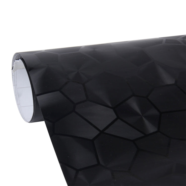 1.52m × 0.5m Car Water Cube Texture Wrapping Auto Vehicle Change Color Sticker Roll Motorcycle Decal Sheet Tint Vinyl Air Bubble Free(Black)