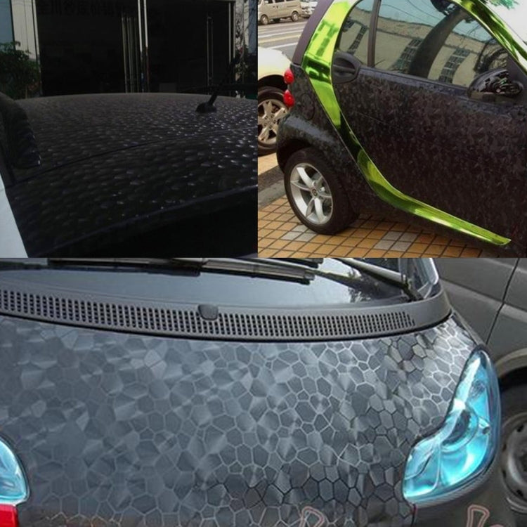 1.52m × 0.5m Car Water Cube Texture Wrapping Auto Vehicle Change Color Sticker Roll Motorcycle Decal Sheet Tint Vinyl Air Bubble Free(Black)