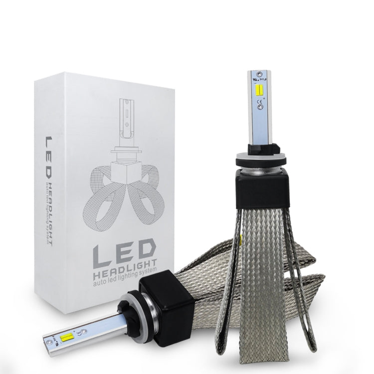 2 PCS T9 880 / 881 9-36V / 25W / 3000K 4300K 6000K / 3000LM IP68 Car Triple Color LED Headlight Lamps