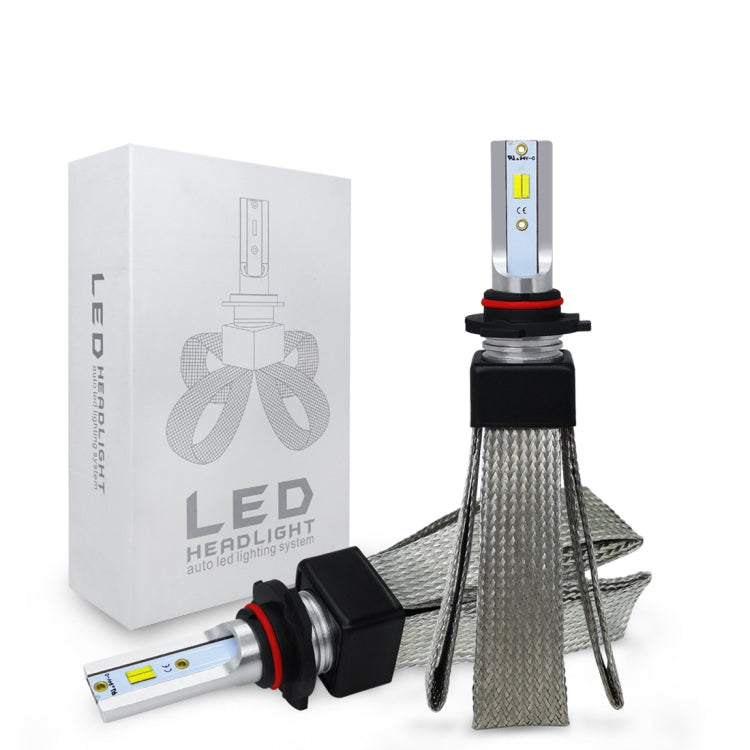 2 PCS T9 HB4 / 9006 9-36V / 25W / 3000K 4300K 6000K / 3000LM IP68 Car Triple Color LED Headlight Lamps