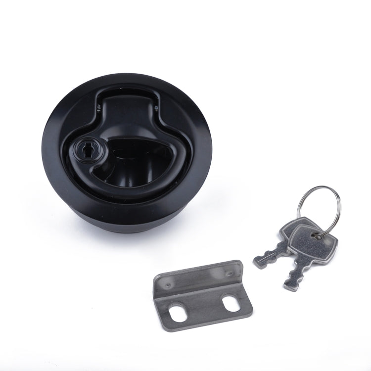 RV / Yacht / Washroom Door Catch Latch Release Cupboard Door Stop Drawer Cabinet Locker, with Key(Black)