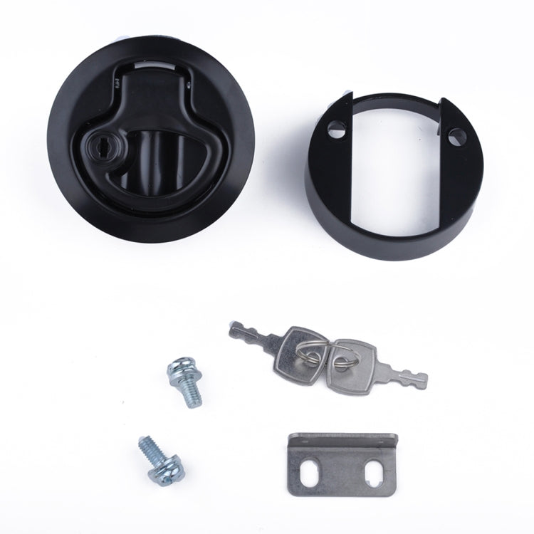 RV / Yacht / Washroom Door Catch Latch Release Cupboard Door Stop Drawer Cabinet Locker, with Key(Black)