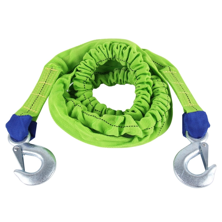 ZONGYUAN ZY-107B 4m×3.5cm 2 Ton Car Elastic Force Towing Rope Straps with Two Hooks High Strength Cable Cord Heavy Duty Recovery Securing Accessories for Cars Trucks