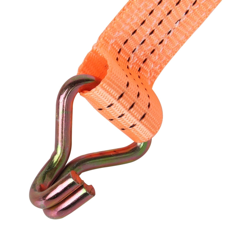 ZONGYUAN 6m×3.5cm 3 Ton Car Bundled Device with Hook And Buckle High Strength Cable Cord Heavy Duty Recovery Securing Accessories for Cars Trucks(Orange)