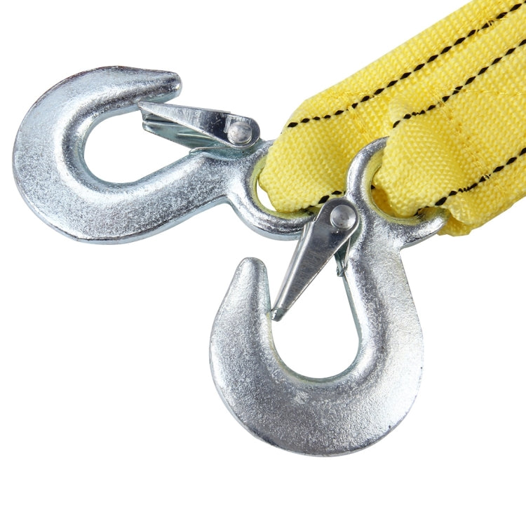 ZY-121 5 in 1 3m×4cm 2 Ton Towing Belt Rope 200AMP Booster Cable Torch Glove Protective Tube Car Road Emergency Kit