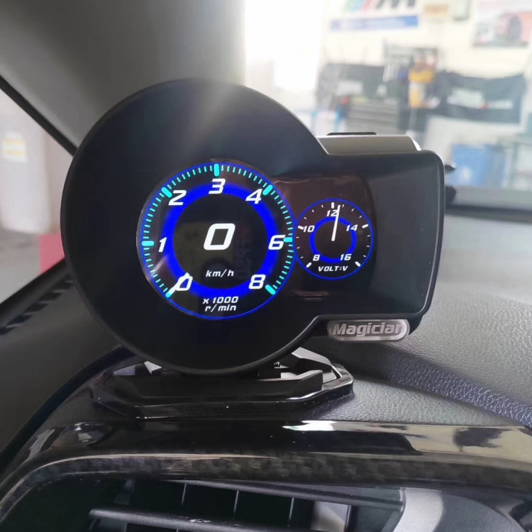 F835 Car OBD Multi-functional Digital Turbo Boost Pressure Meter Alarm Speed Oil Water Temp Gauge OBDII Code Reader Diagnostic Tool