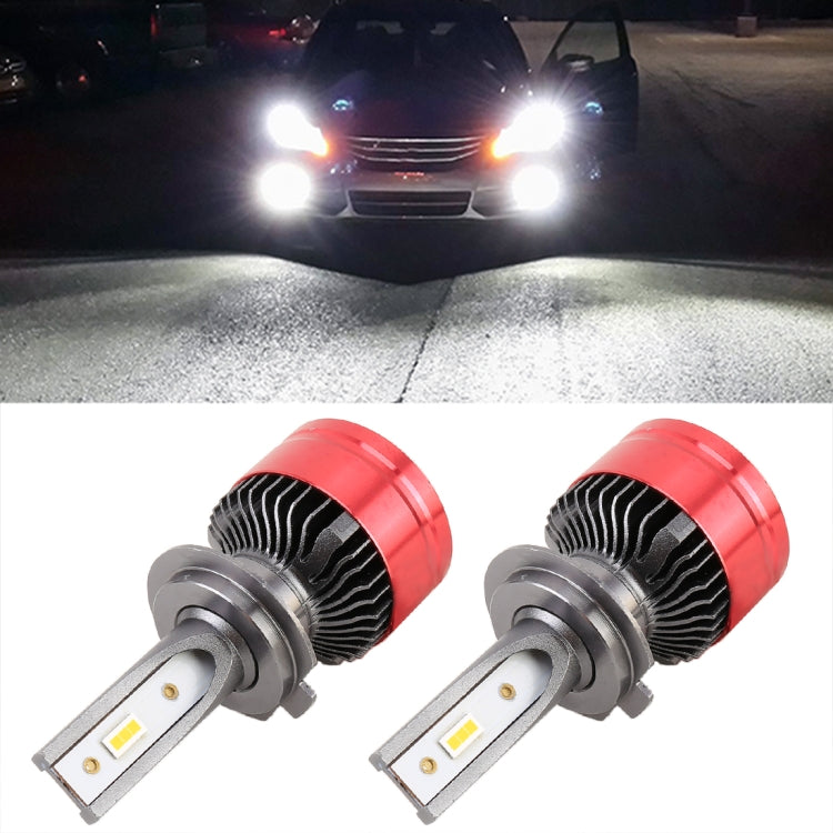 2 PCS V19 H7 DC12-24V / 28W / 6000K / 2000LM IP65 Car LED Headlight Lamps, with 6 CSP Lamps(White Light)