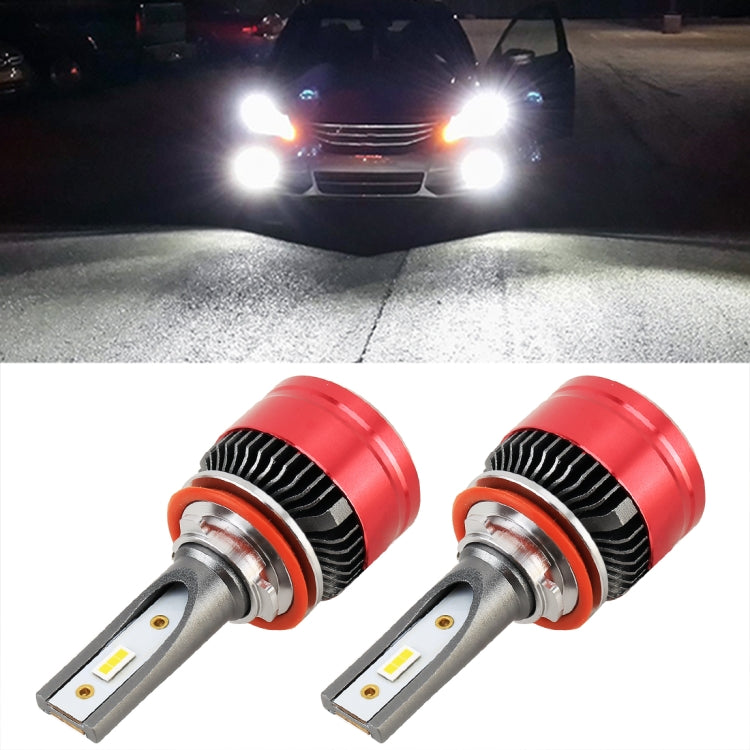2 PCS V19 H11 / H8 DC12-24V / 28W / 6000K / 2000LM IP65 Car LED Headlight Lamps, with 6 CSP Lamps(White Light)