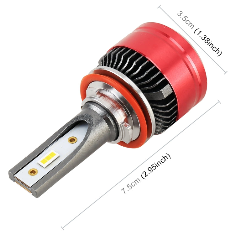2 PCS V19 H11 / H8 DC12-24V / 28W / 6000K / 2000LM IP65 Car LED Headlight Lamps, with 6 CSP Lamps(White Light)