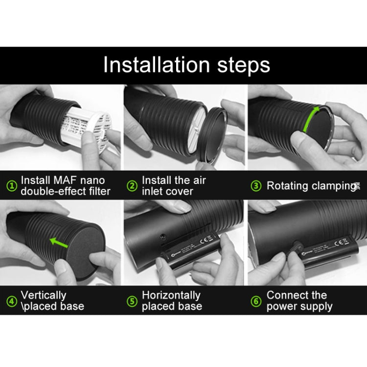 XPower M8 2 PCS Car Air Purifier Filter + Filter Element for XPower X8 Nano Air Purifier