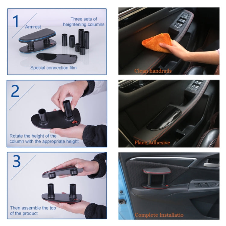Car Armrest Left Elbow Support Universal Heightening Pad Central Armrest Box Right Handrail