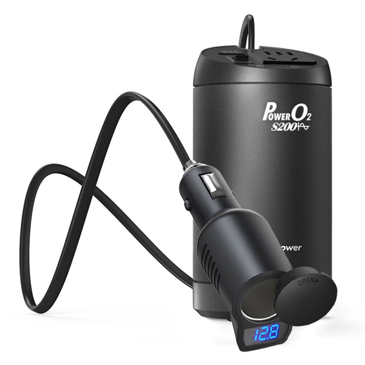 XPower S200 Plus Car Multi-functional  Power Inverter USB 3.0 Quick Charger Adapter + Negative Ions Air Cleaner