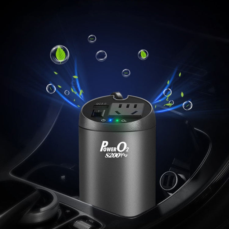 XPower S200 Plus Car Multi-functional  Power Inverter USB 3.0 Quick Charger Adapter + Negative Ions Air Cleaner