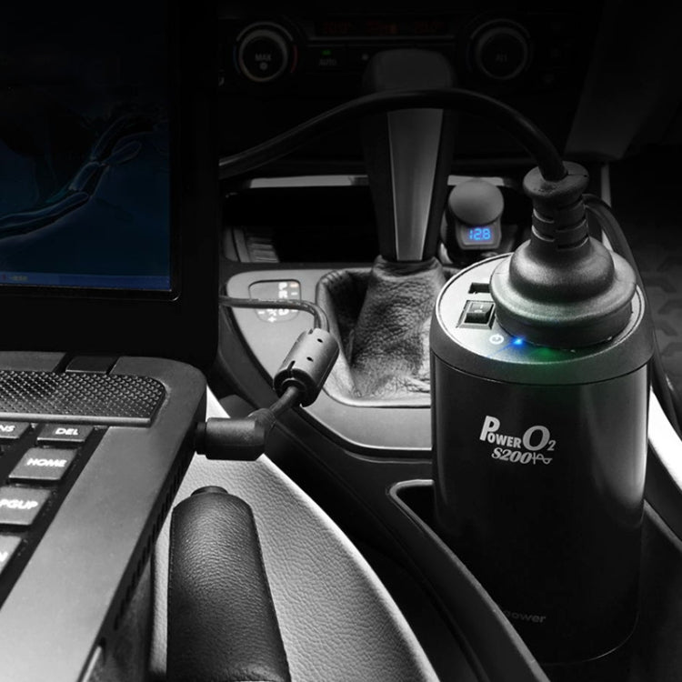 XPower S200 Plus Car Multi-functional  Power Inverter USB 3.0 Quick Charger Adapter + Negative Ions Air Cleaner