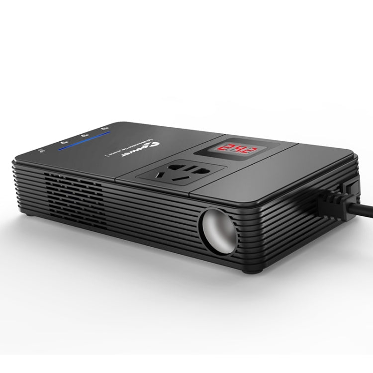 XPower T1B 310W DC 24V to AC 220V Car Multi-functional Digital Display Power Inverter 4 USB Ports 8.0A Charger Adapter + Negative Ions Air Cleaner