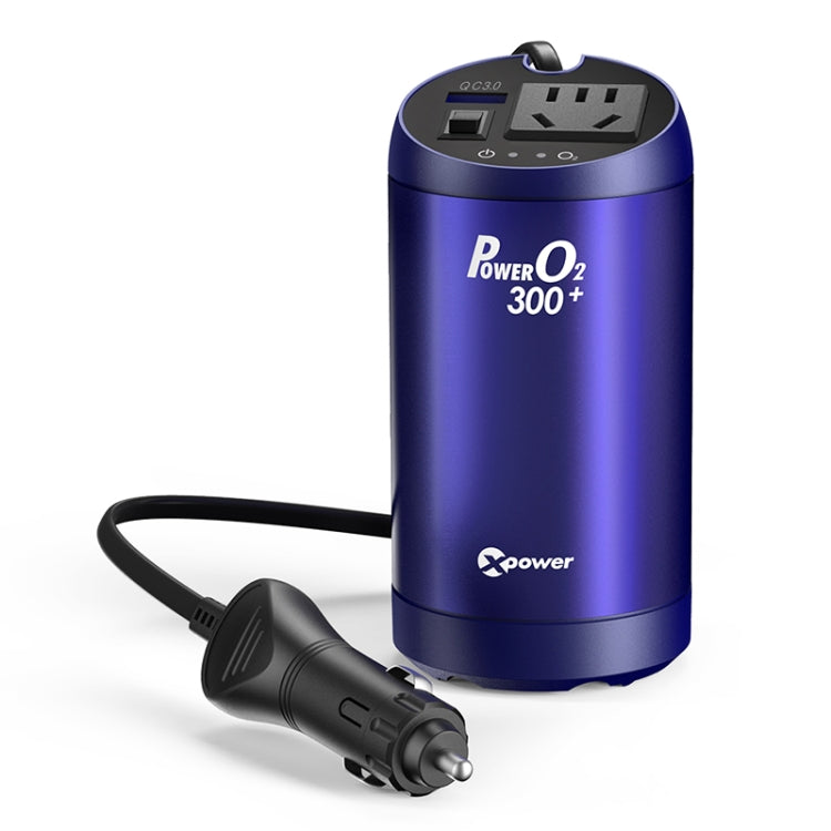 XPower T300 DC 12V to AC 220V Car Multi-functional Power Inverter 2.4A USB Charger Adapter + Negative Ions Air Cleaner