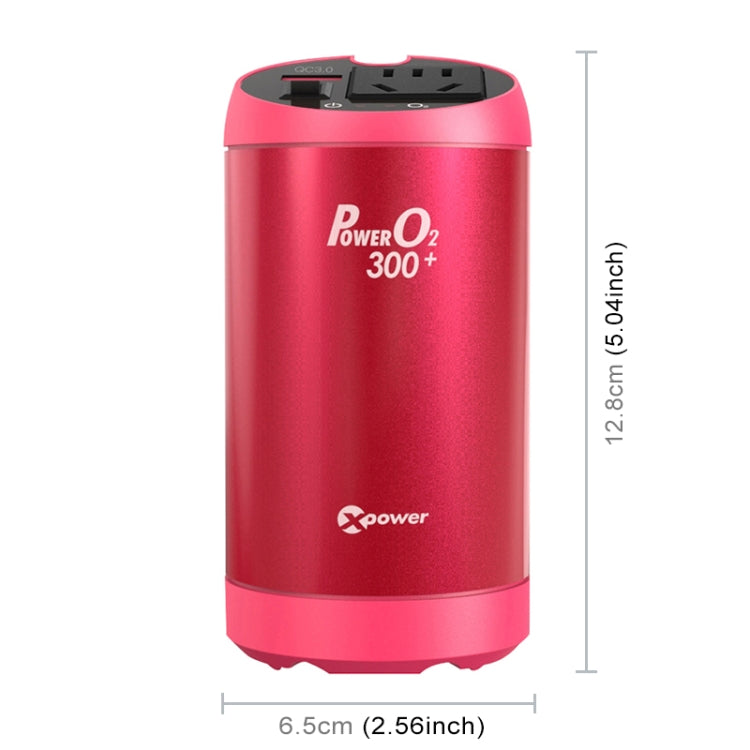 XPower T300 DC 12V to AC 220V Car Multi-functional Power Inverter 2.4A USB Charger Adapter + Negative Ions Air Cleaner